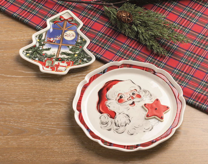 Mud Pie Santa &amp; Tree Platter