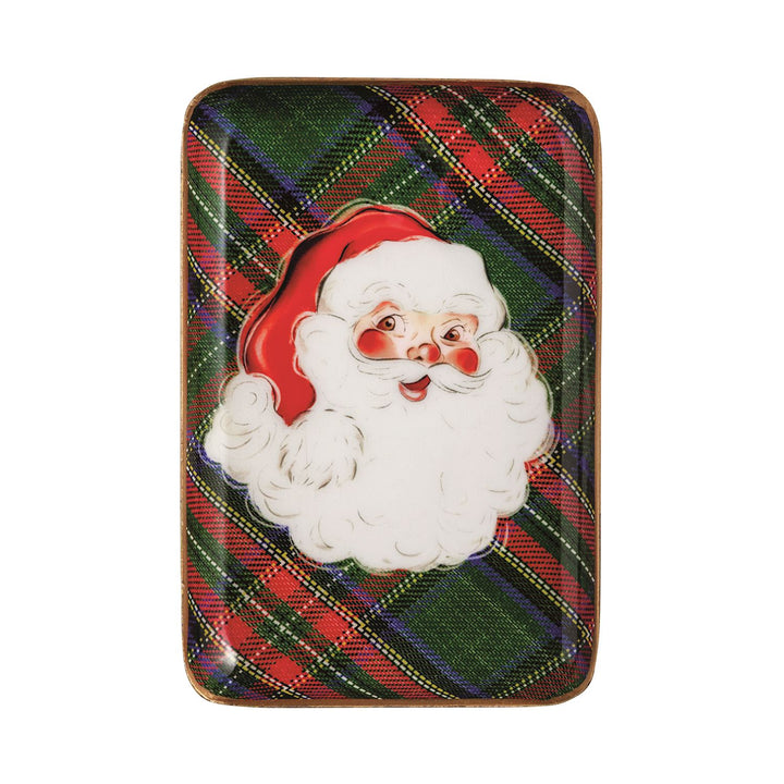 Mud Pie Tartan Christmas Character Tidbit Trays