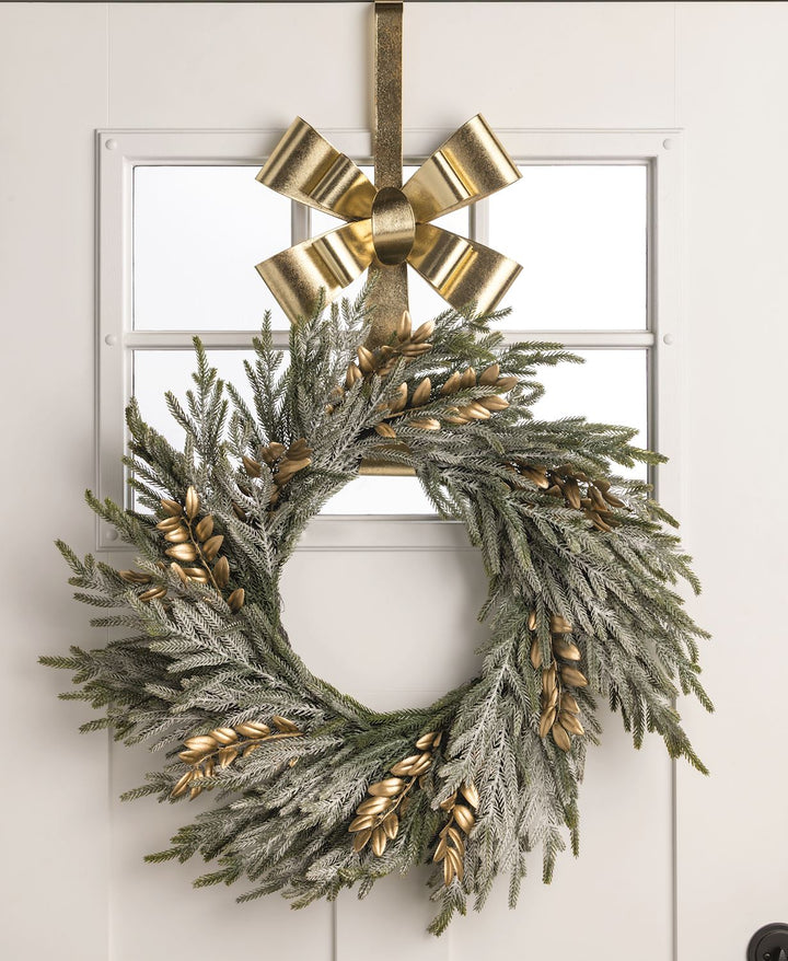Mud Pie Gold Metal Bow Wreath Holder