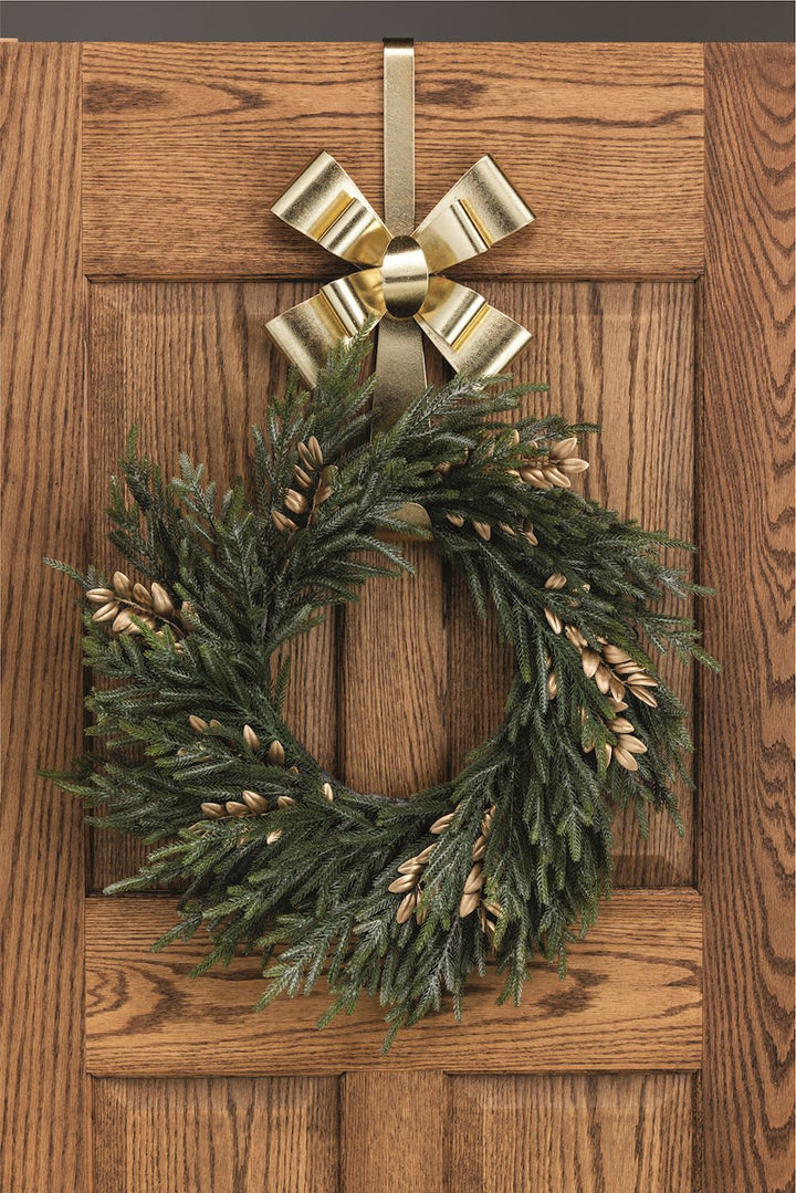 Mud Pie Gold Metal Bow Wreath Holder