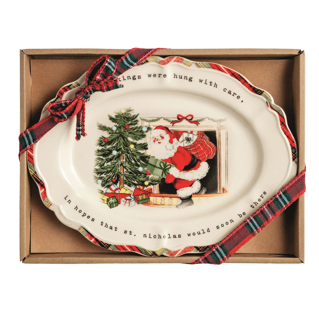 Mud Pie Classic Christmas Sentiment Plates