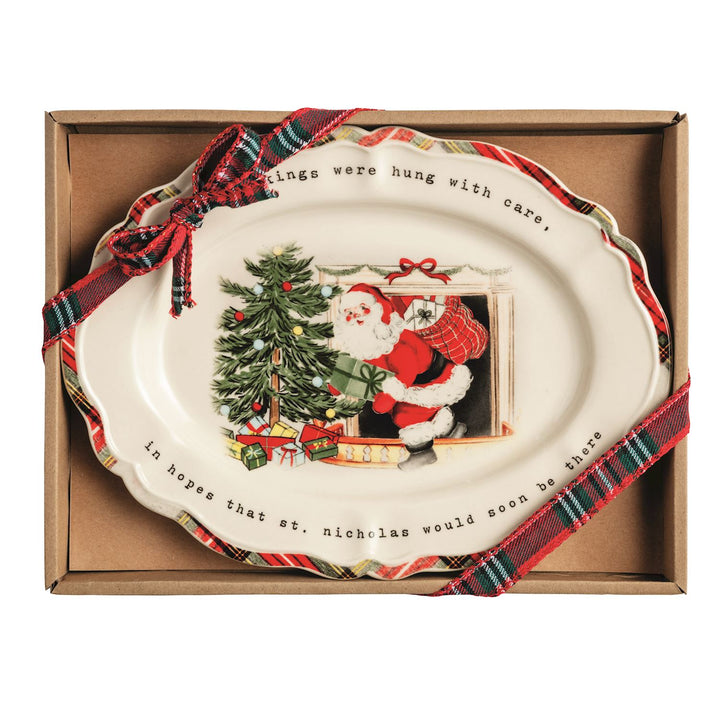 Mud Pie Classic Christmas Sentiment Plates