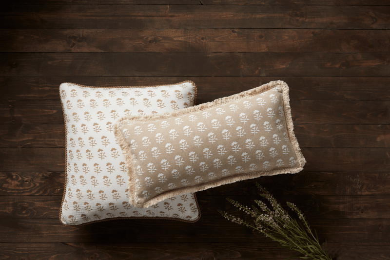 Mud Pie Block Print Pillow