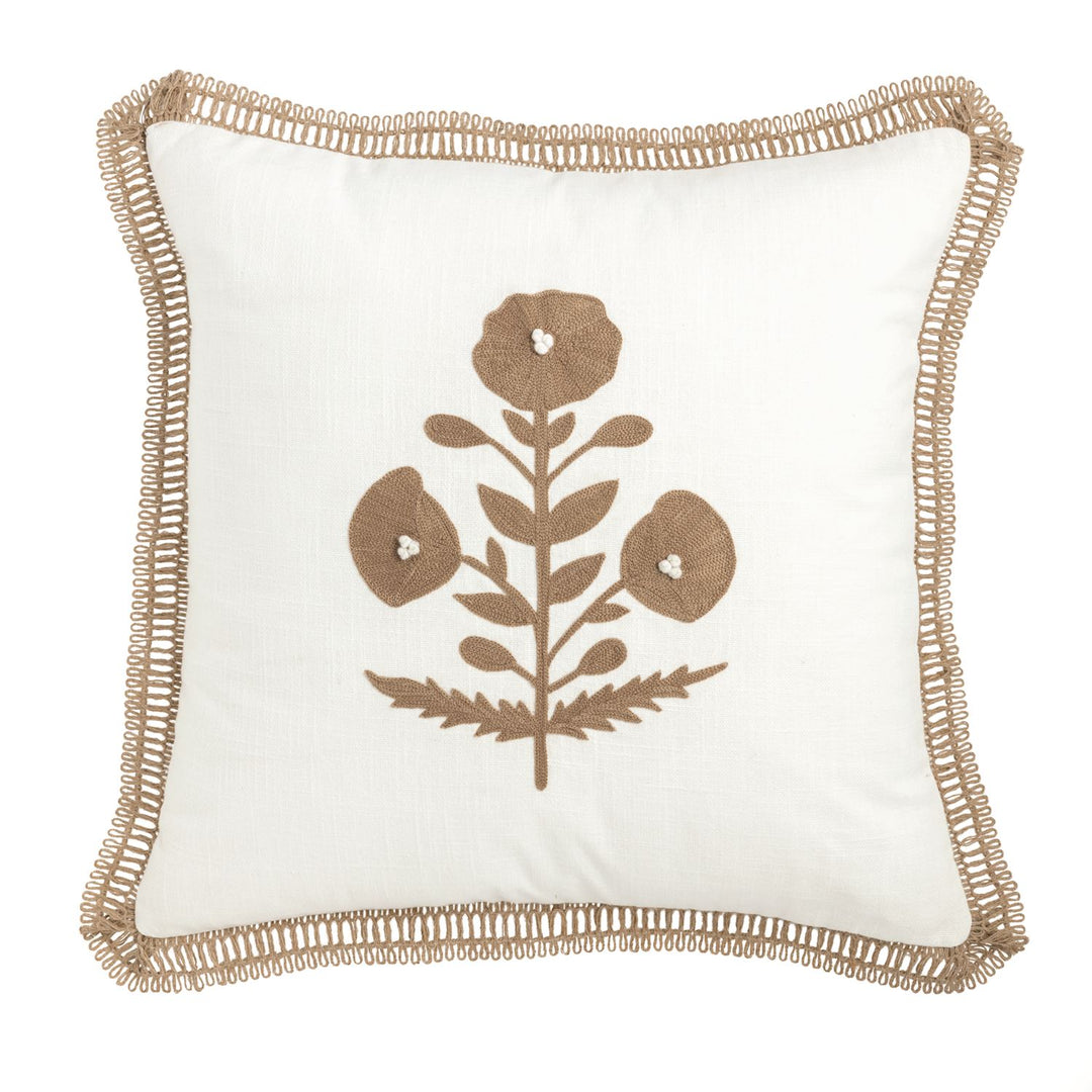 Mud Pie Ribbon Trim Pillow