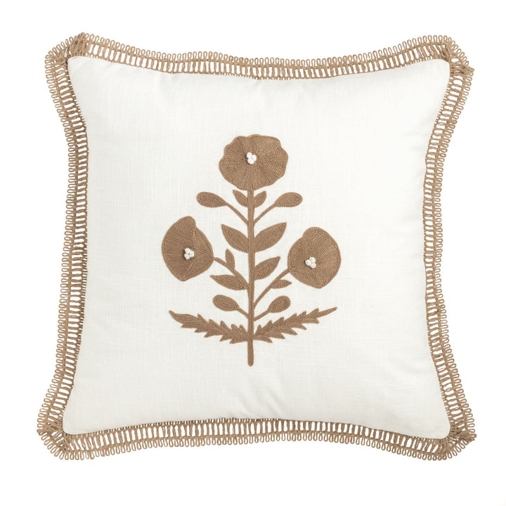 Mud Pie Ribbon Trim Pillow