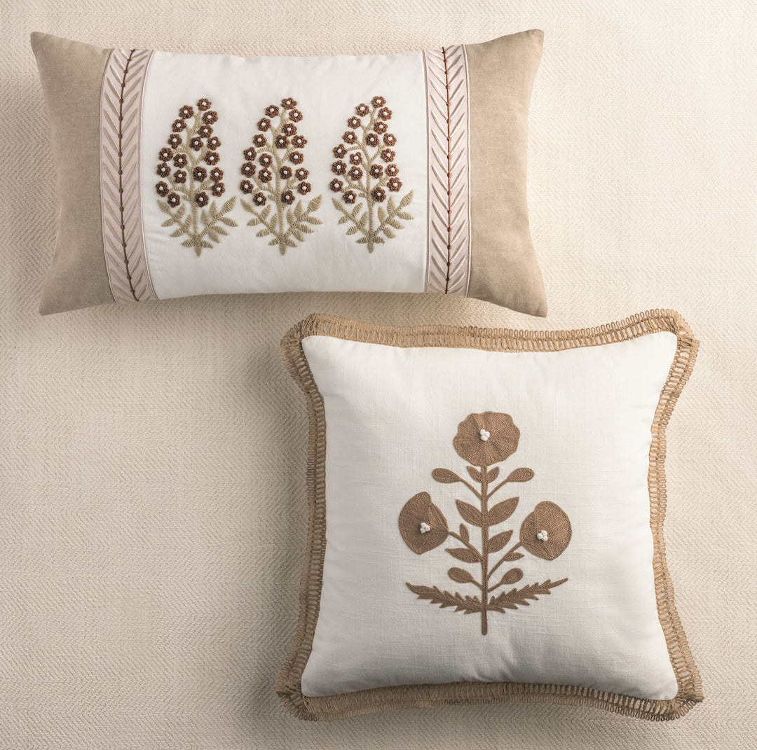 Mud Pie Ribbon Trim Pillow