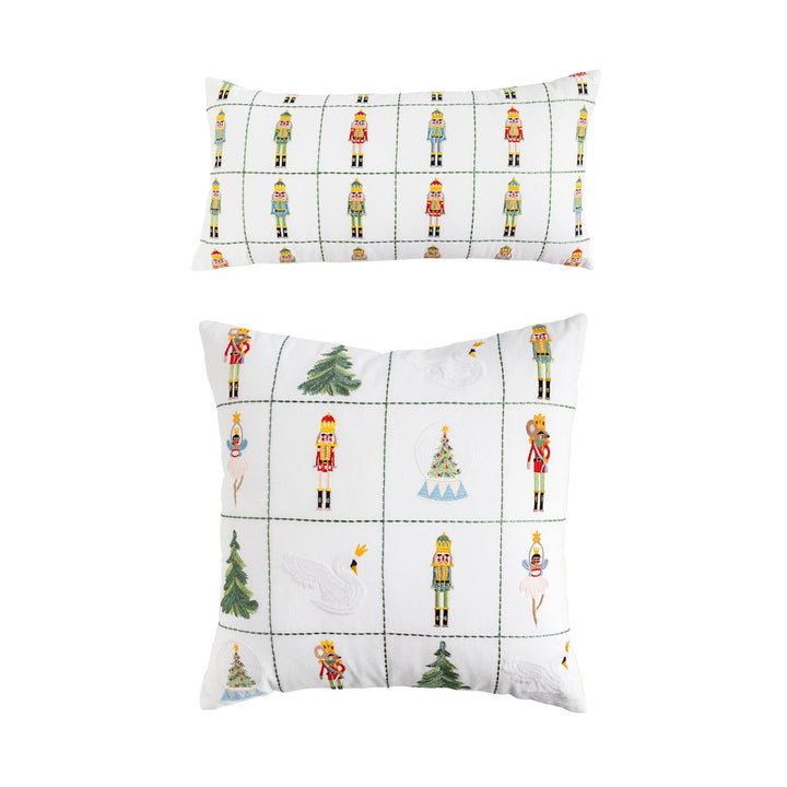 Mud Pie Embroidered Nutcracker Pillow