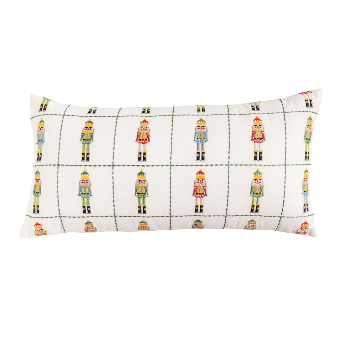 Mud Pie Embroidered Nutcracker Pillow