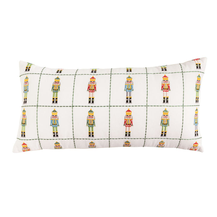 Mud Pie Embroidered Nutcracker Pillow