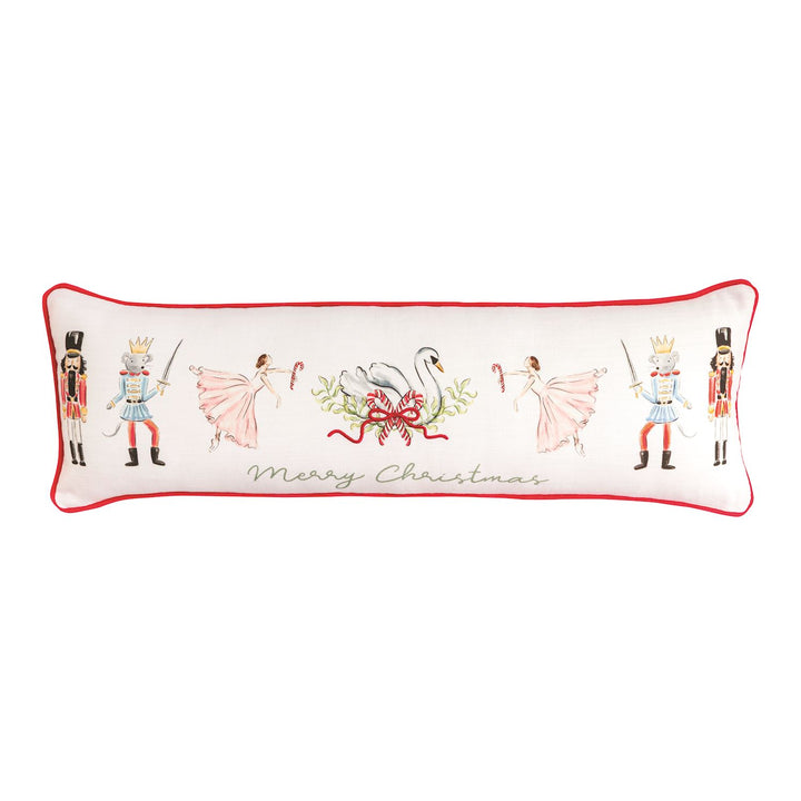 Mud Pie Embroidered Nutcracker Pillow