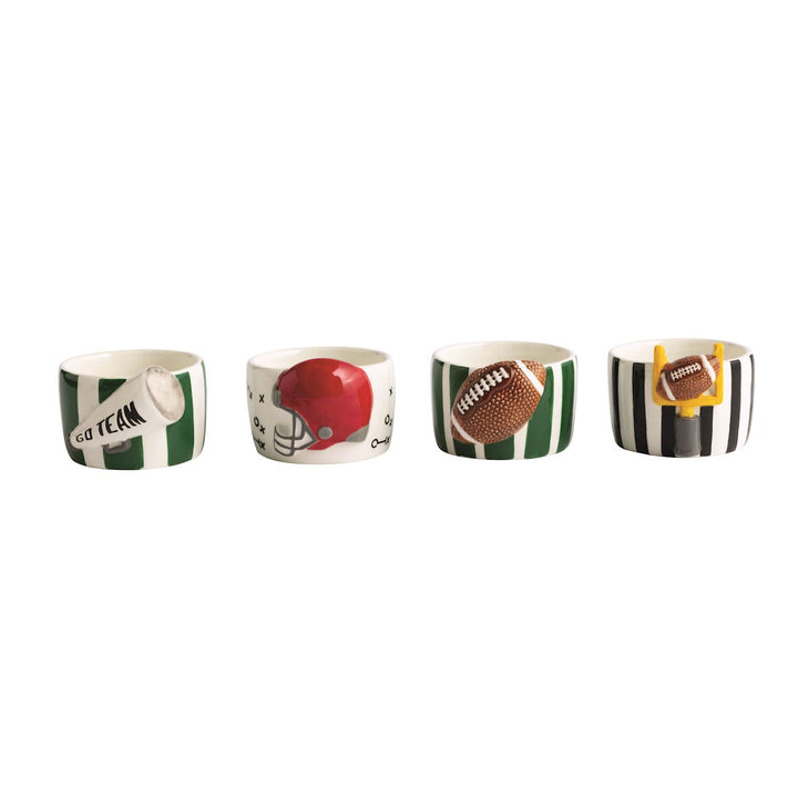 Mud Pie Football Tidbit Bowls