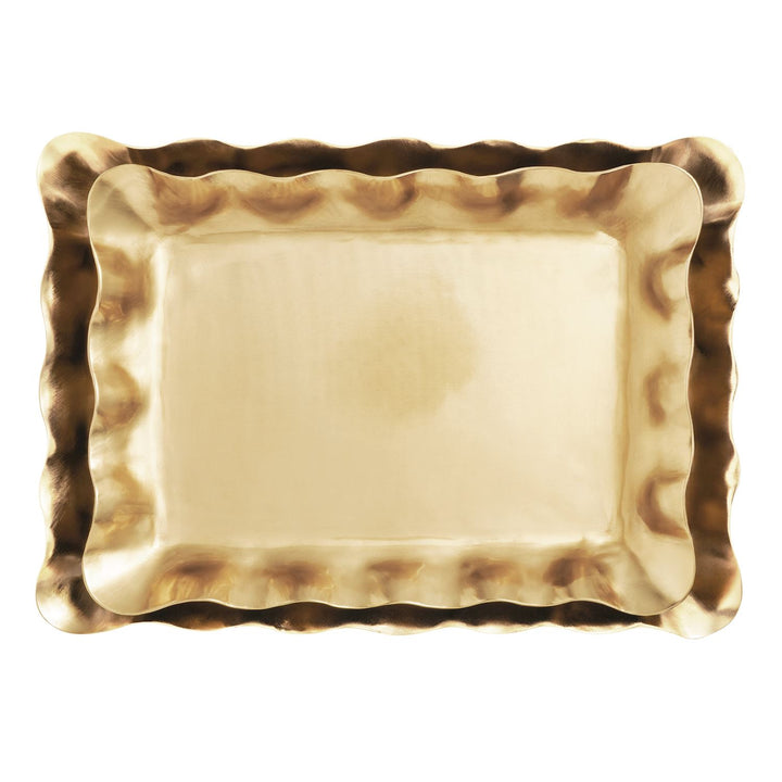 Mud Pie Brass Ruffle Tray