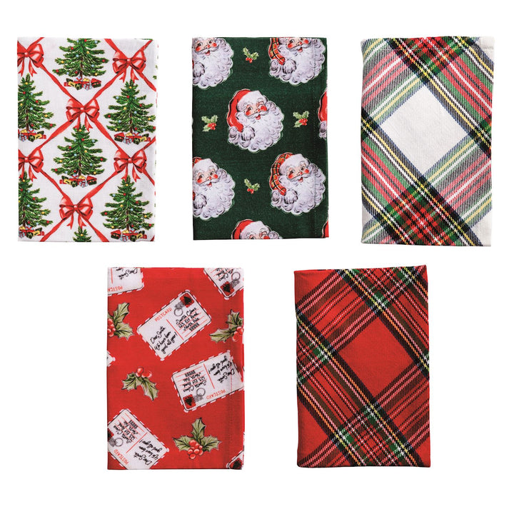 Mud Pie Classic Xmas Towel Bucket