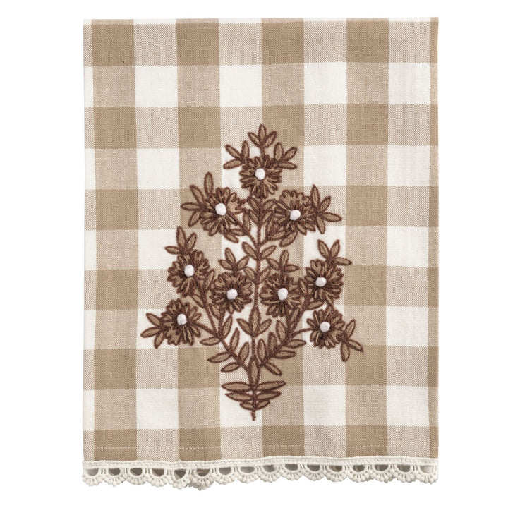 Mud Pie Embroidered Tea Towel