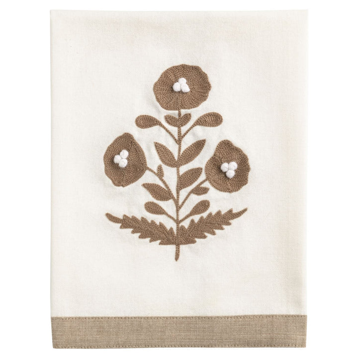 Mud Pie Embroidered Tea Towel
