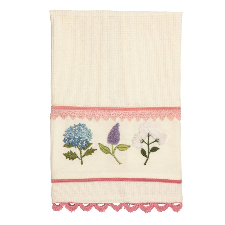 Mud Pie Floral Embroidered Waffle Towels