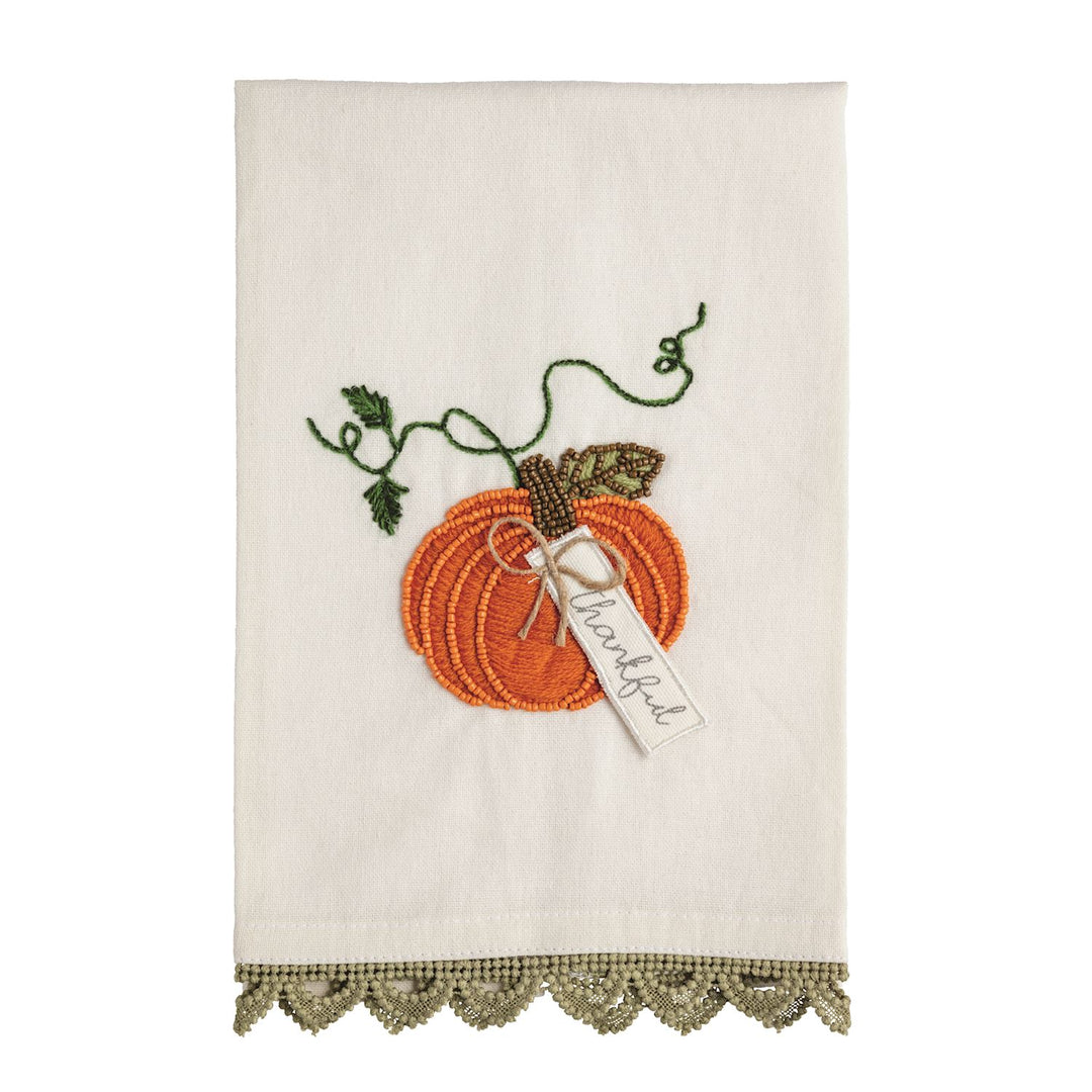 Mud Pie Bead Embroidered Gather Towel