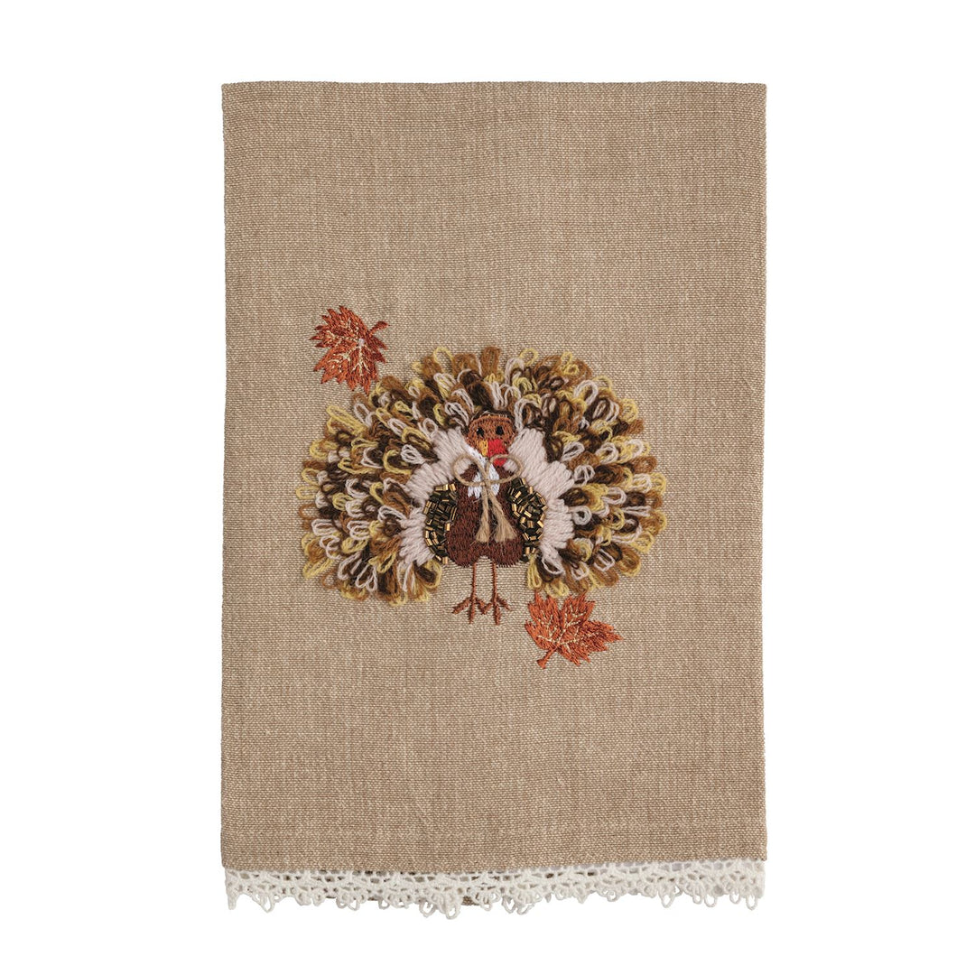 Mud Pie Bead Embroidered Gather Towel