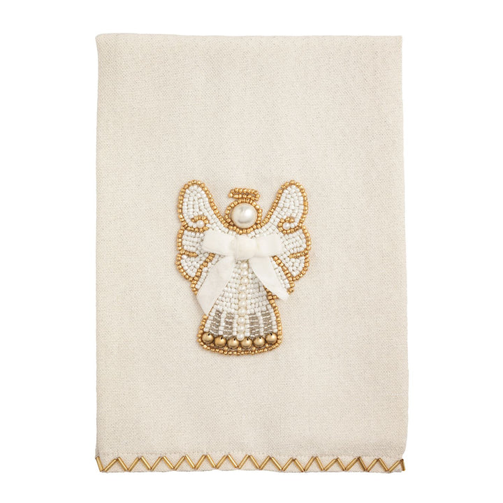 Mud Pie White Christmas Embroidery Towels