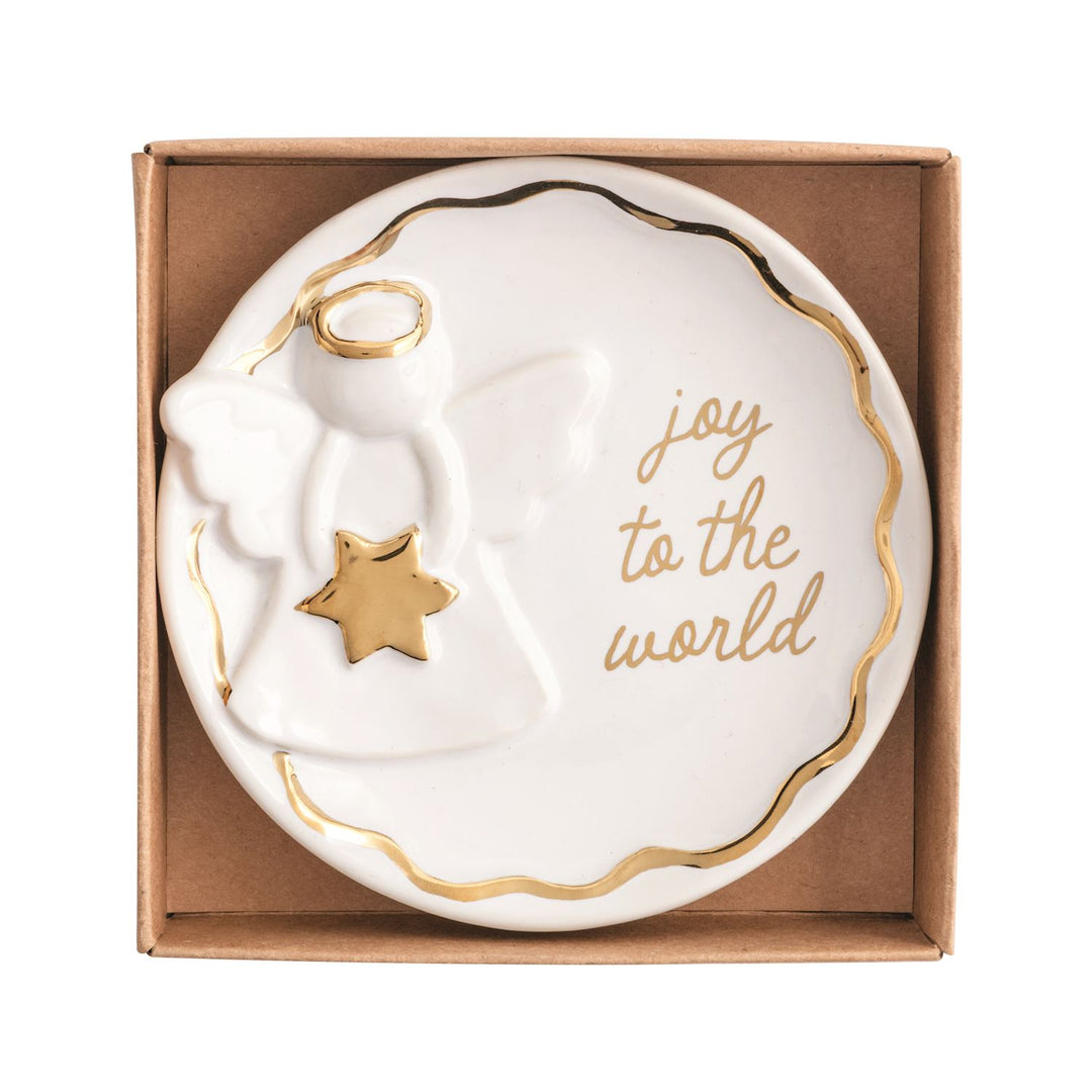 Mud Pie Christmas Gold Trinket Dish