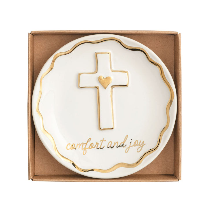 Mud Pie Christmas Gold Trinket Dish