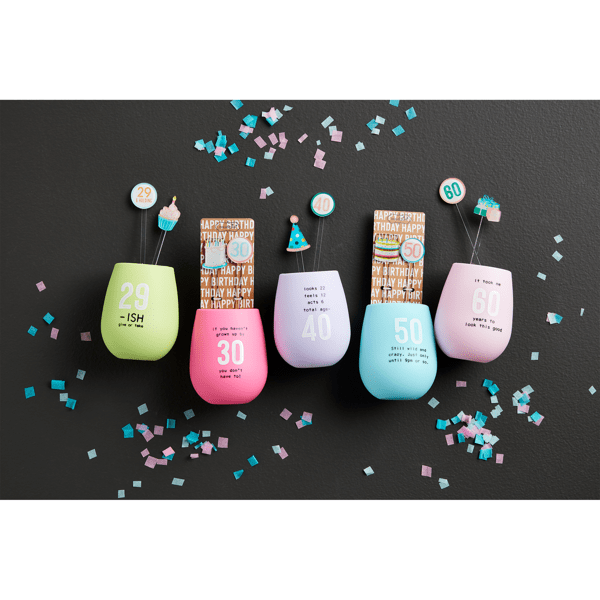 Mud Pie Bday Silicone Wine Set