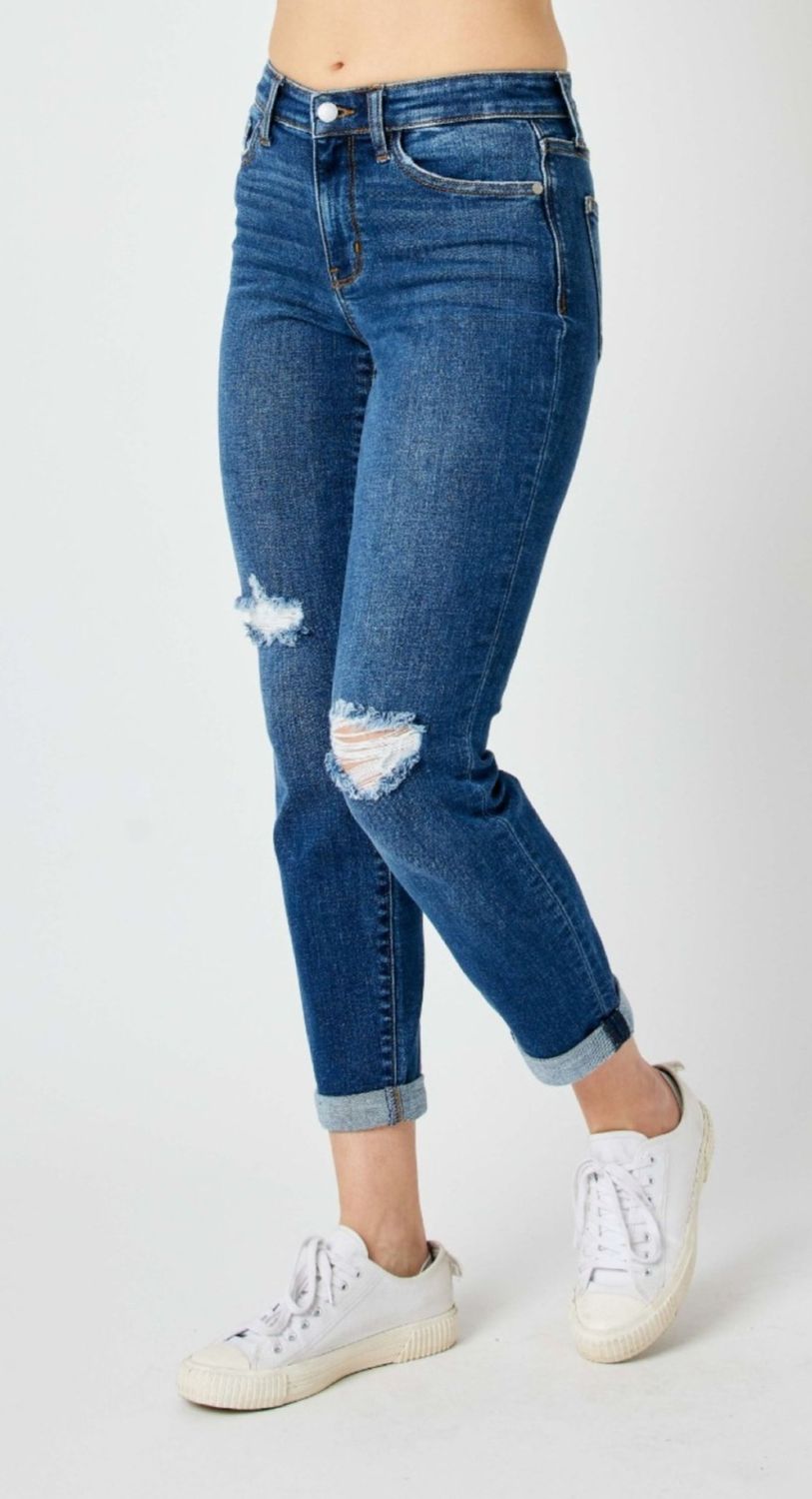 Judy Blue New Vision Mid Rise Slim, CURVY