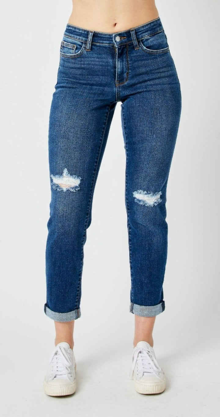 Judy Blue New Vision Mid Rise Slim, CURVY