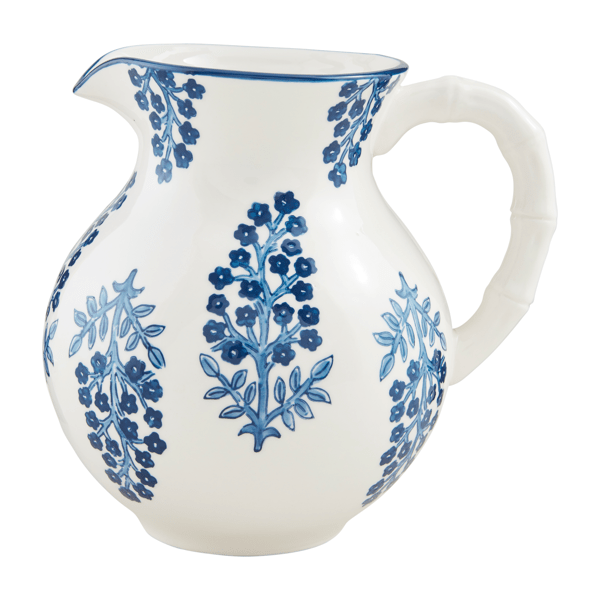Mud Pie Block Print Pitcher