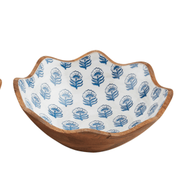Mud Pie Block Print Enamel Bowl