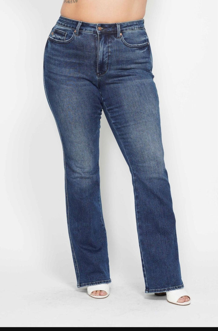 Judy Blue See Ya HW Tummy Con. Bootcut, CURVY SHORT