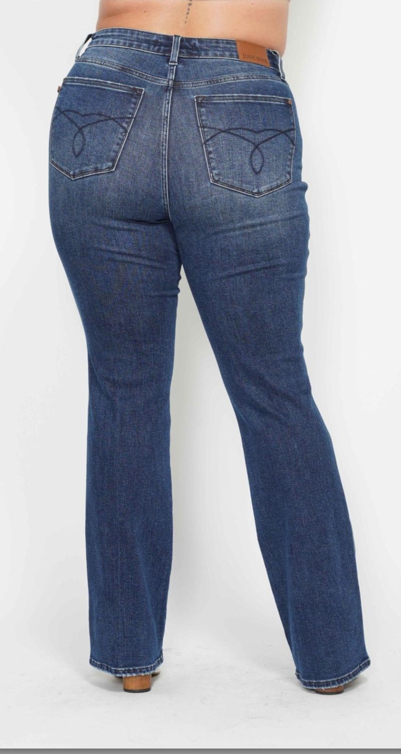 Judy Blue See Ya HW Tummy Con. Bootcut, CURVY SHORT