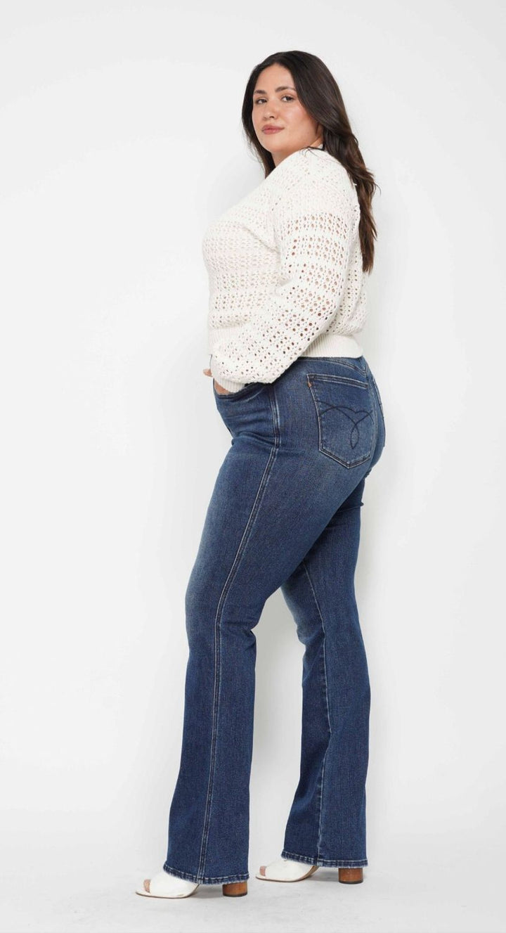 Judy Blue See Ya HW Tummy Con. Bootcut, CURVY SHORT