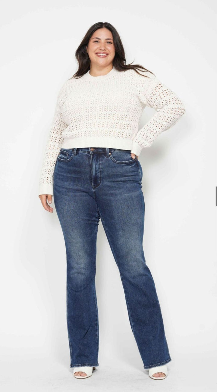 Judy Blue See Ya HW Tummy Con. Bootcut, CURVY SHORT