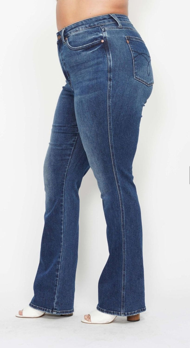 Judy Blue See Ya HW Tummy Con. Bootcut, CURVY SHORT