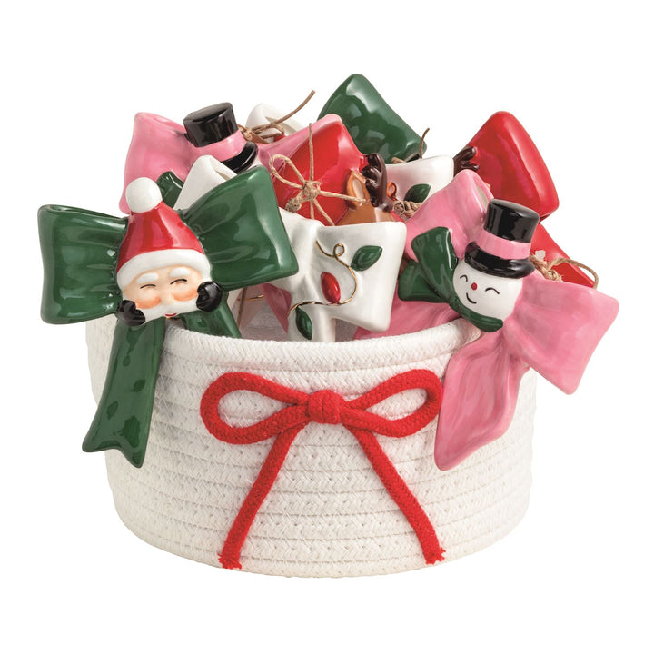 Mud Pie Bow Icon Ornaments