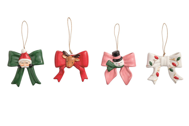 Mud Pie Bow Icon Ornaments