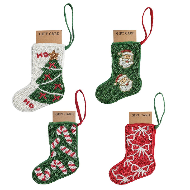 Mud Pie Tree Beaded Stocking Ornament