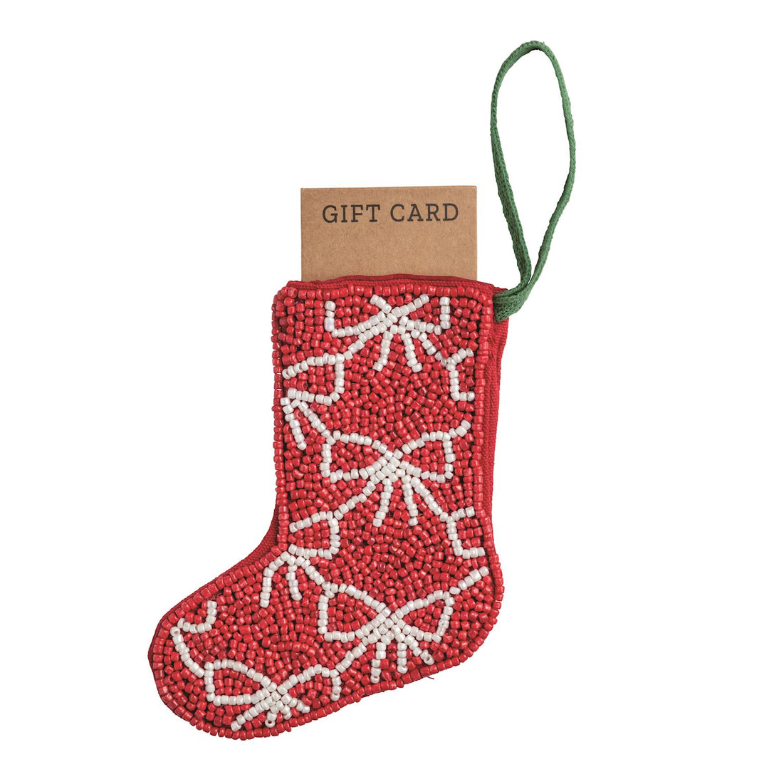 Mud Pie Tree Beaded Stocking Ornament