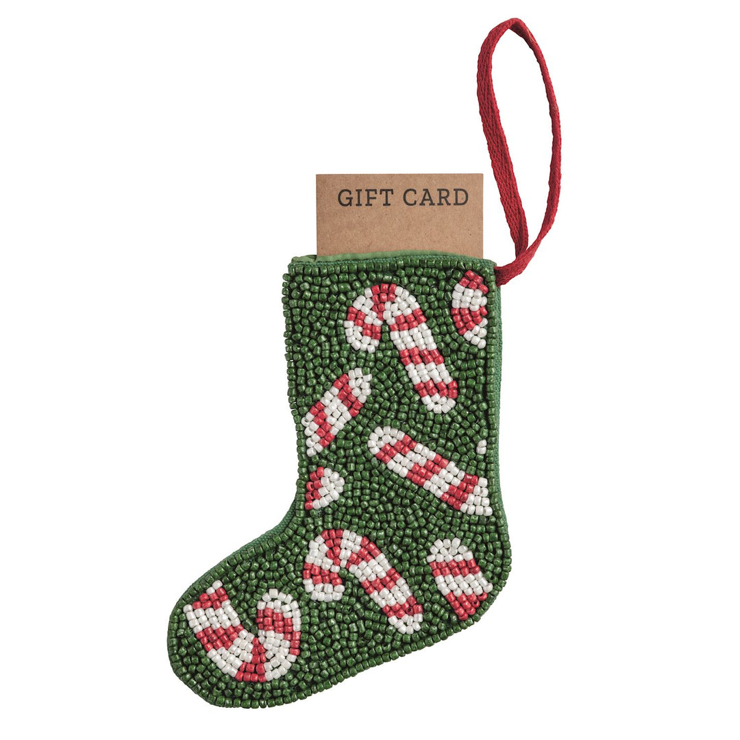Mud Pie Tree Beaded Stocking Ornament