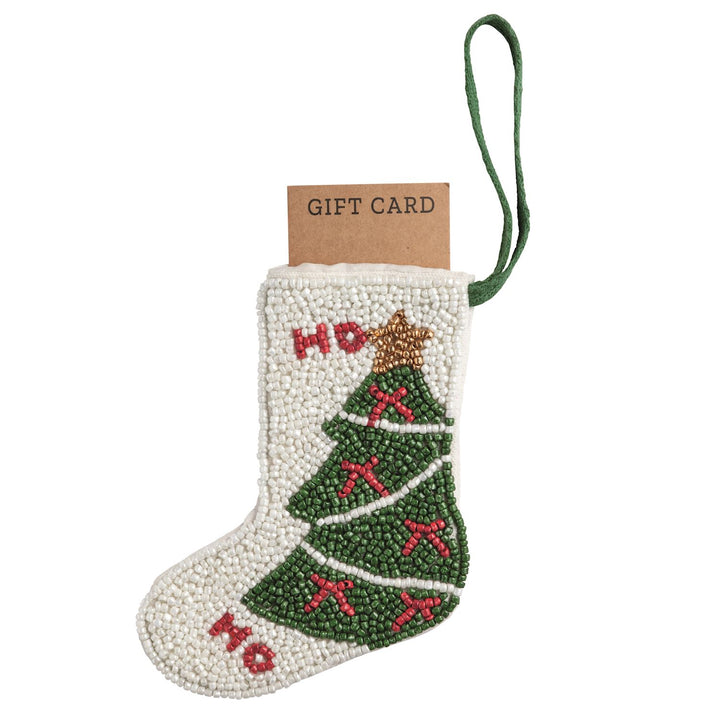 Mud Pie Tree Beaded Stocking Ornament