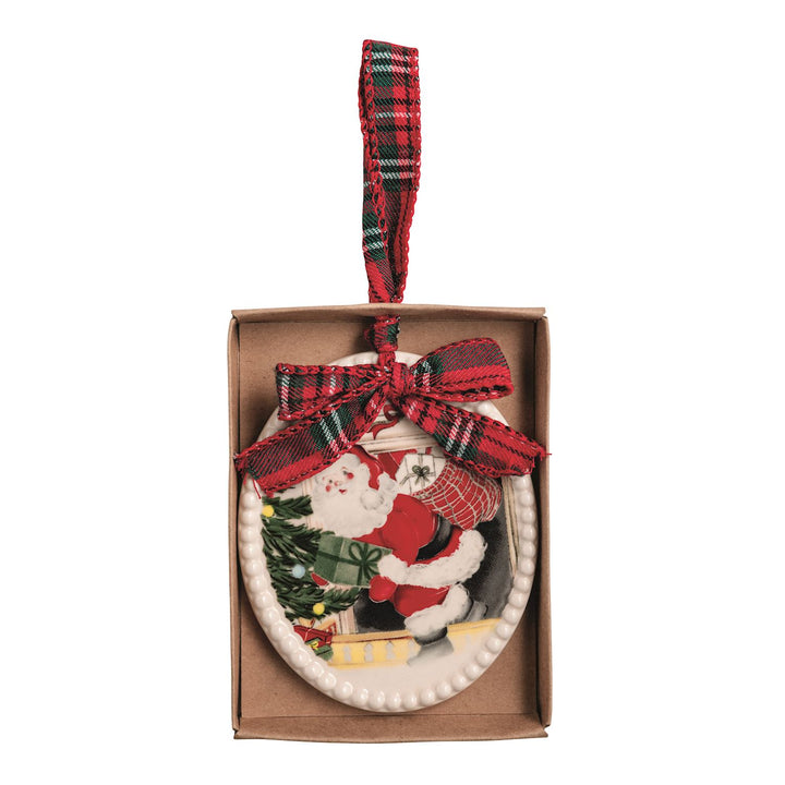 Mud Pie Santa Scene Ornaments