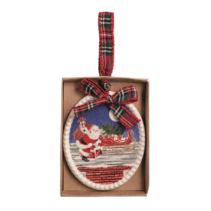 Mud Pie Santa Scene Ornaments