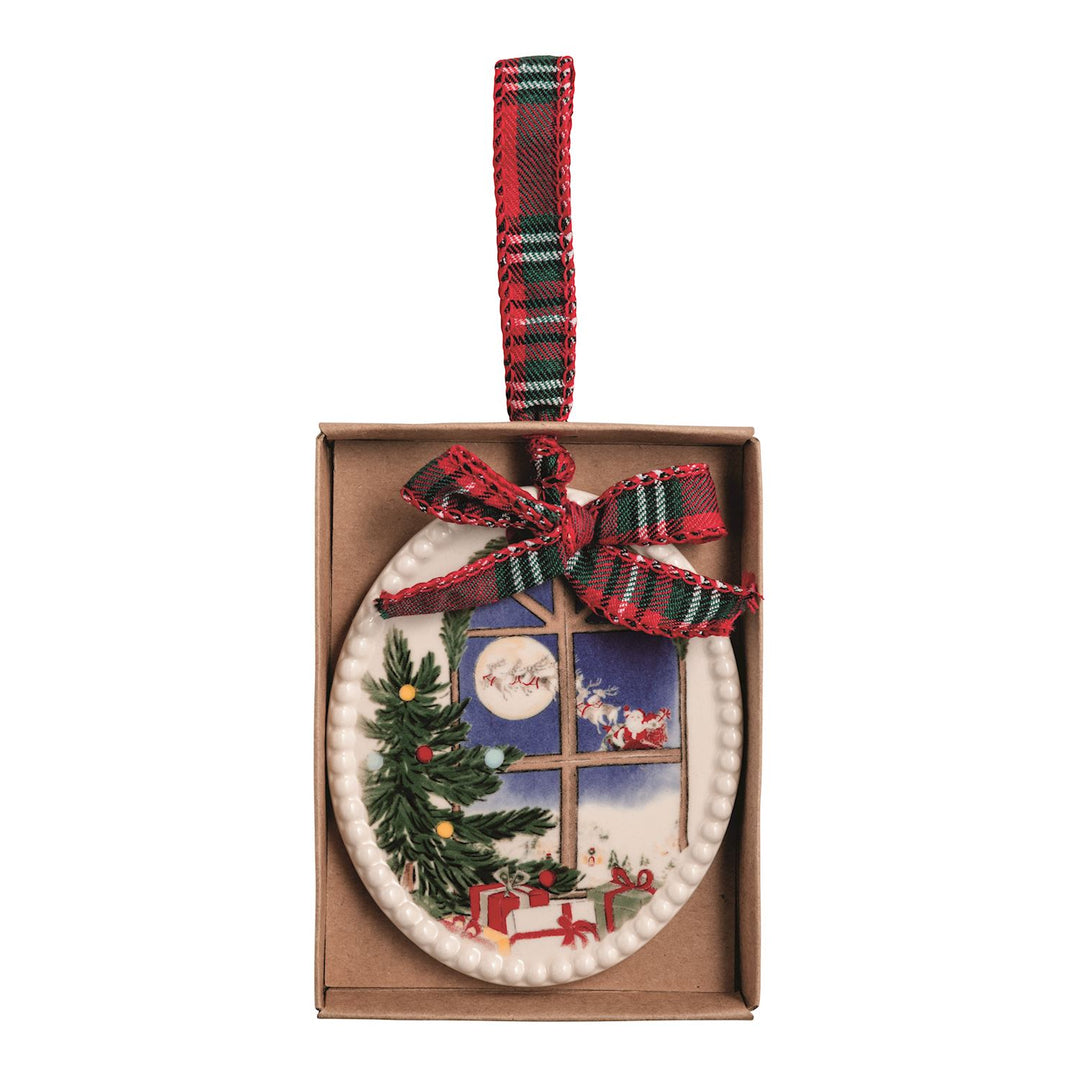 Mud Pie Santa Scene Ornaments