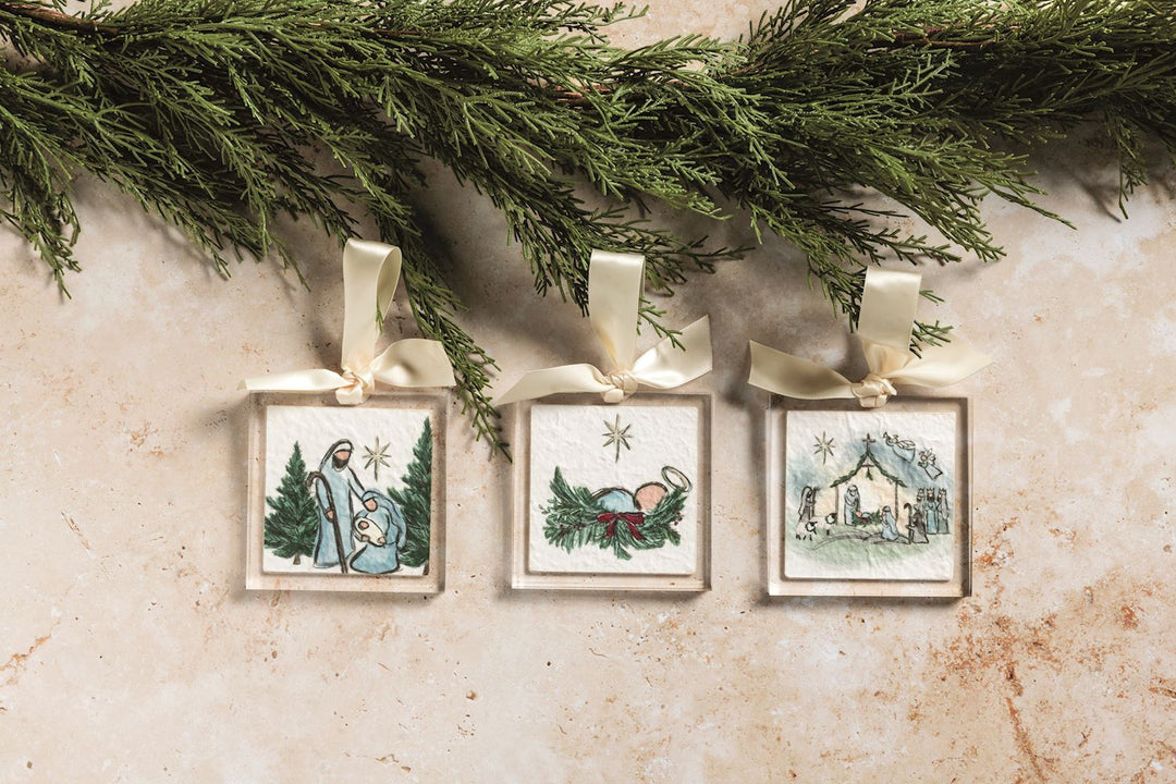 Mud Pie Nativity Acrylic Ornament