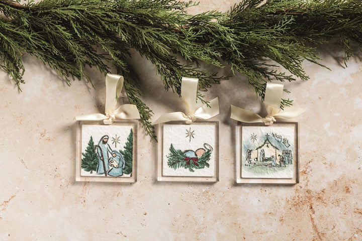 Mud Pie Nativity Acrylic Ornament