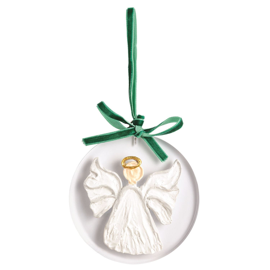 Mud Pie White Christmas Painted Acrylic Ornament