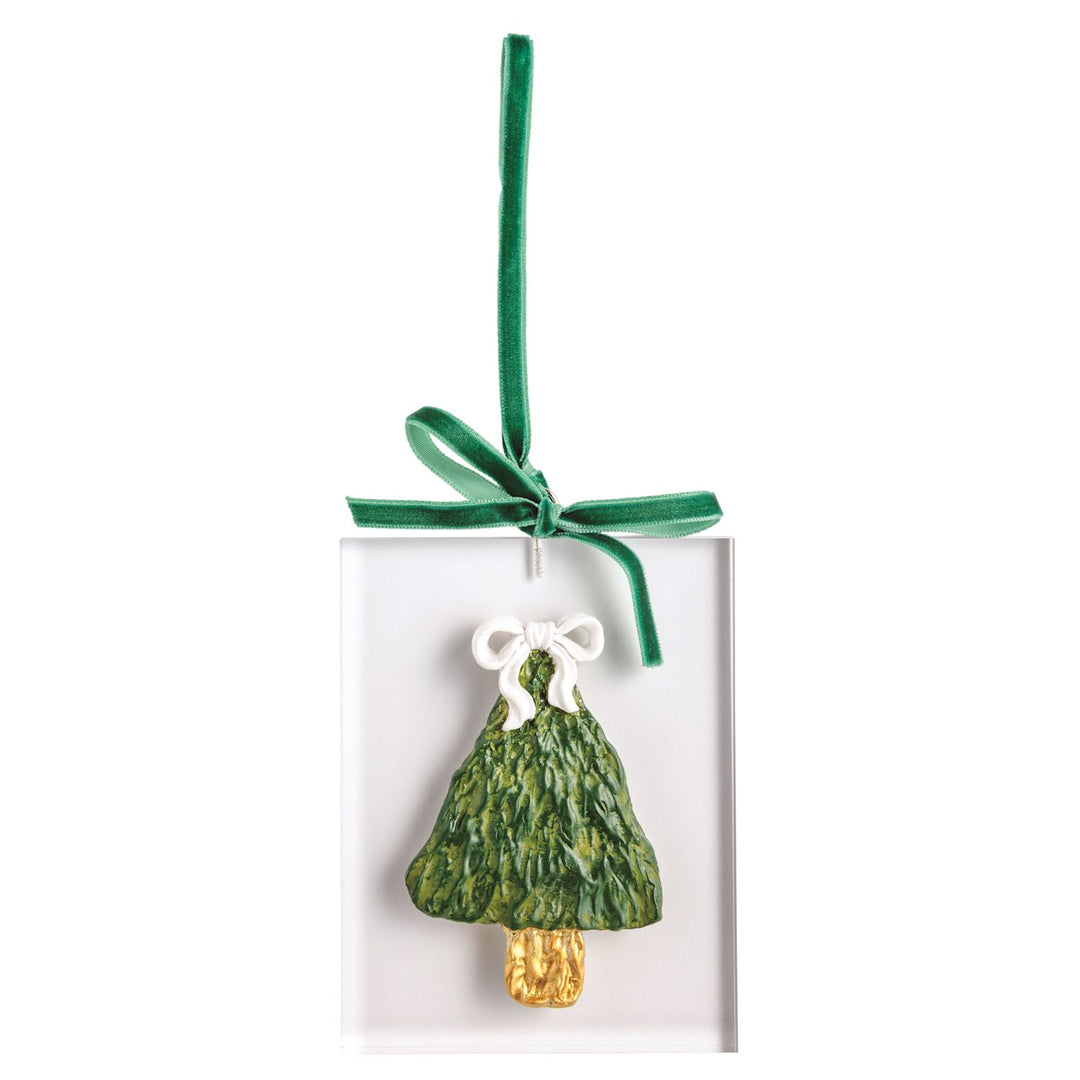 Mud Pie White Christmas Painted Acrylic Ornament