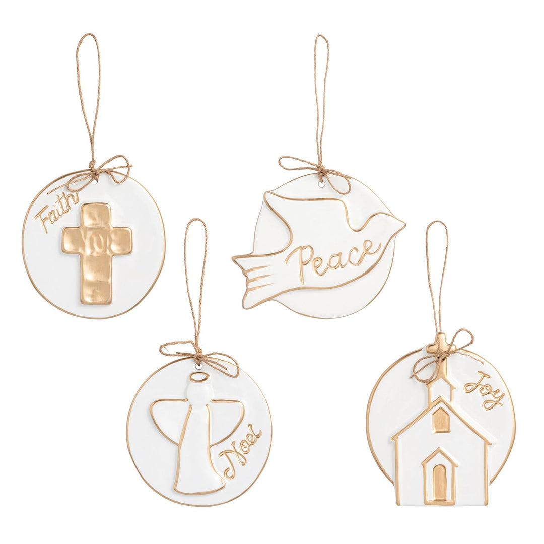 Mud Pie Gold Disc Ornament