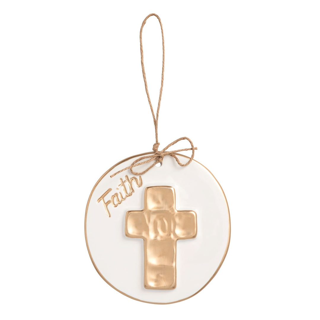 Mud Pie Gold Disc Ornament